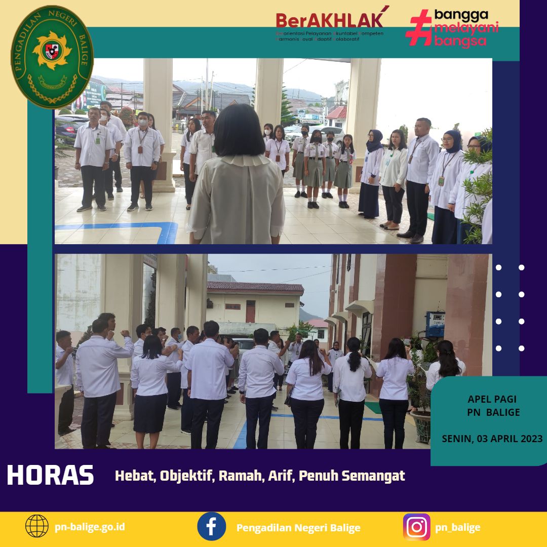 Apel Pagi PN Balige Pada Hari Senin 03 APRIL 2023